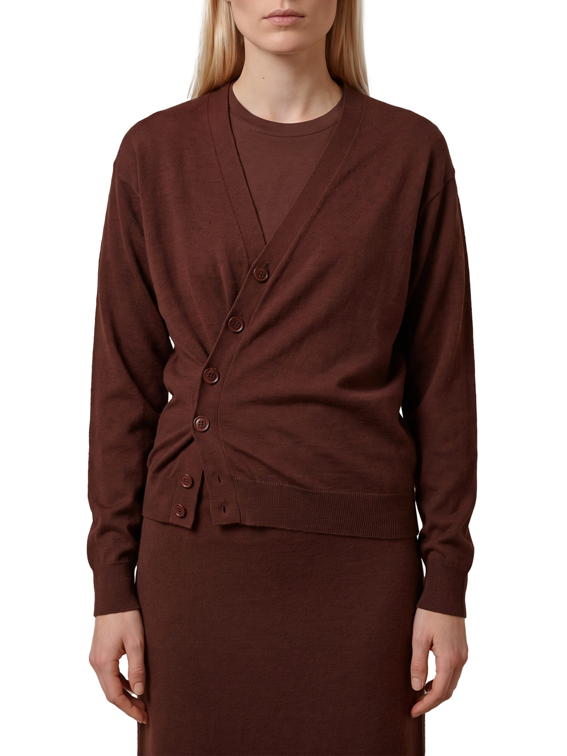 Lemaire Acajou relaxed Twisted cardigan