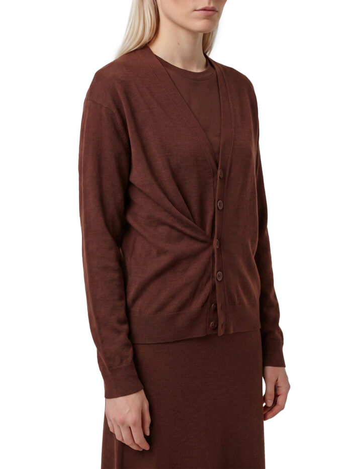 Lemaire Acajou relaxed Twisted cardigan