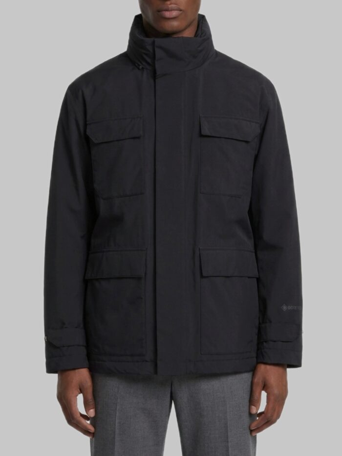 herno black technical jacket Herno Black technical jacket