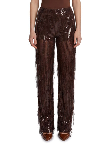 Federica Tosi Pants with sequin and fringes