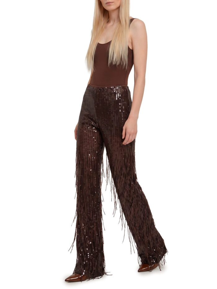 Federica Tosi Pants with sequin and fringes