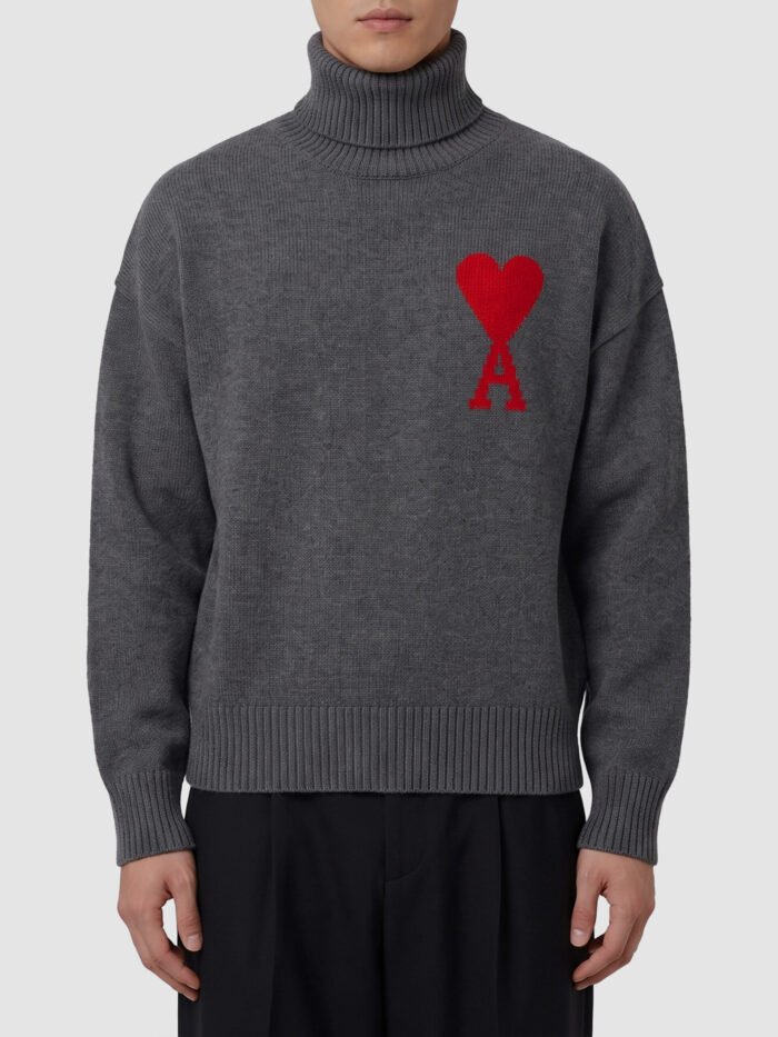 ami paris ami de coeur turtleneck sweater Ami Paris Ami de Coeur turtleneck sweater