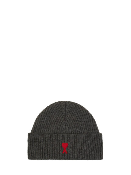 Ami Paris Grey melange Ami de Coeur beanie
