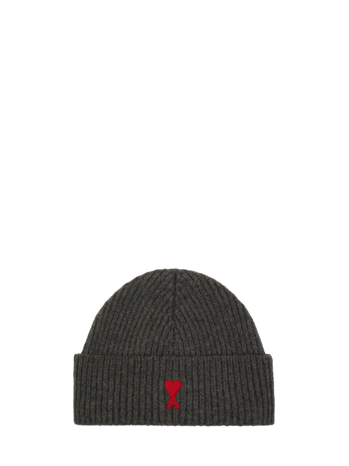 Ami Paris Grey melange Ami de Coeur beanie