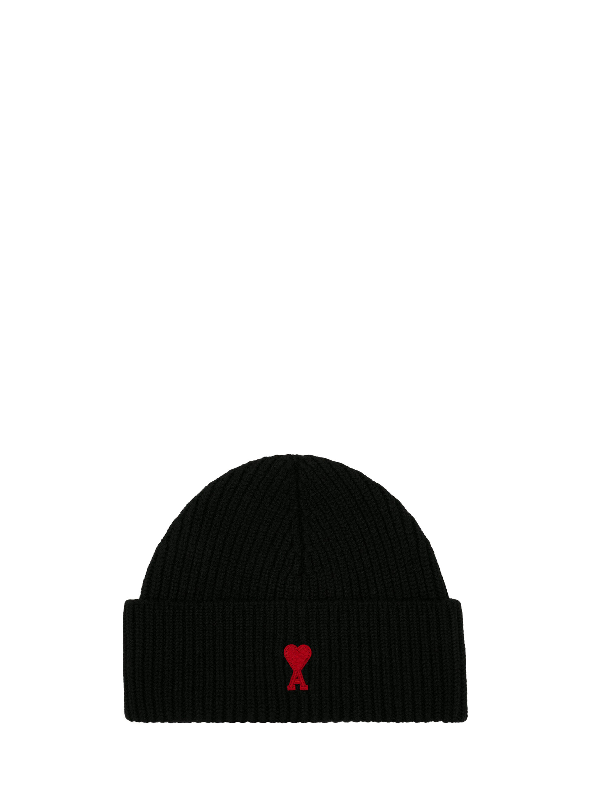 Ami Paris Black Ami de Coeur beanie