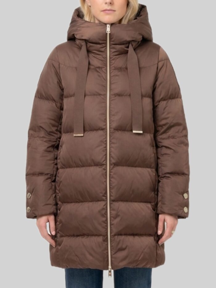 Herno A-line midi down jacket