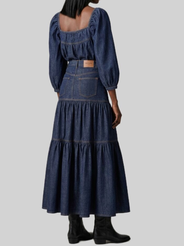 Saint Laurent Country skirt in Indigo denim