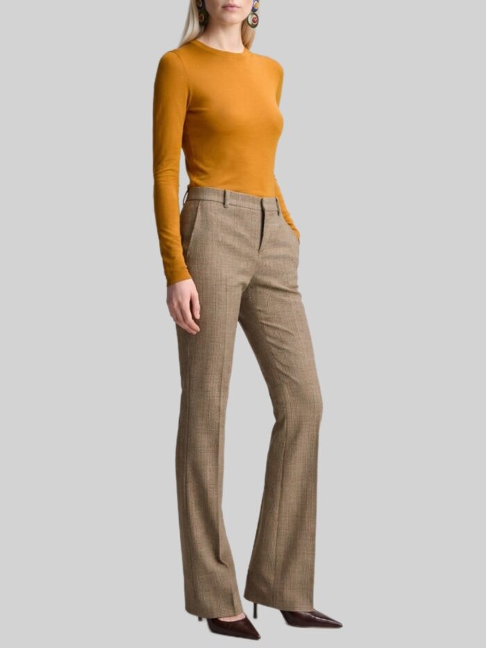 Saint Laurent Flared Prince of Wales check trousers