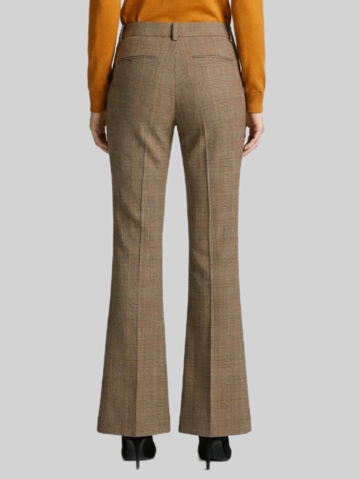 Saint Laurent Flared Prince of Wales check trousers
