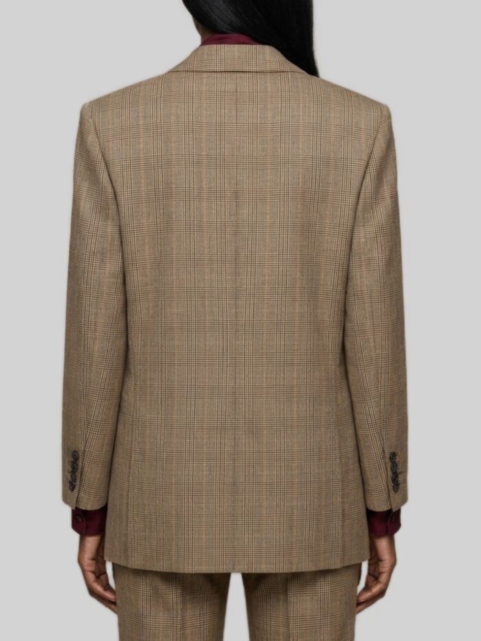 Saint Laurent Double-brested jacket in Prince of Wales puppytooth wool