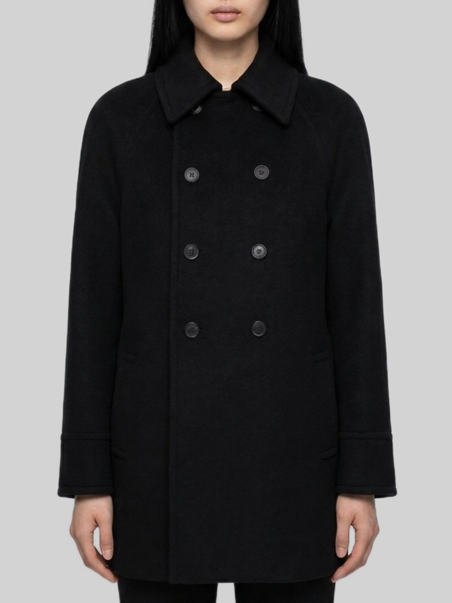 Saint Laurent Double-breasted wool coat