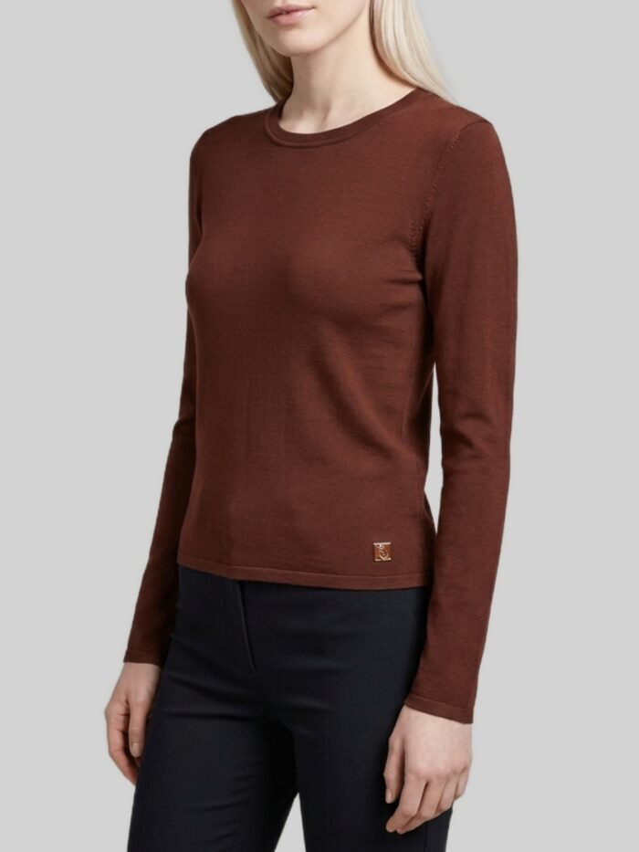 Saint Laurent Sheer Cassandre knit top