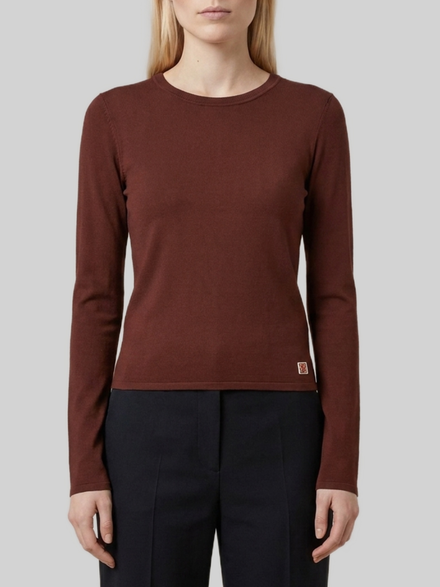 Saint Laurent Sheer Cassandre knit top