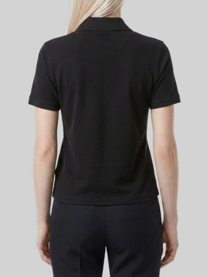 Saint Laurent Short Cassandre polo in cotton piqué