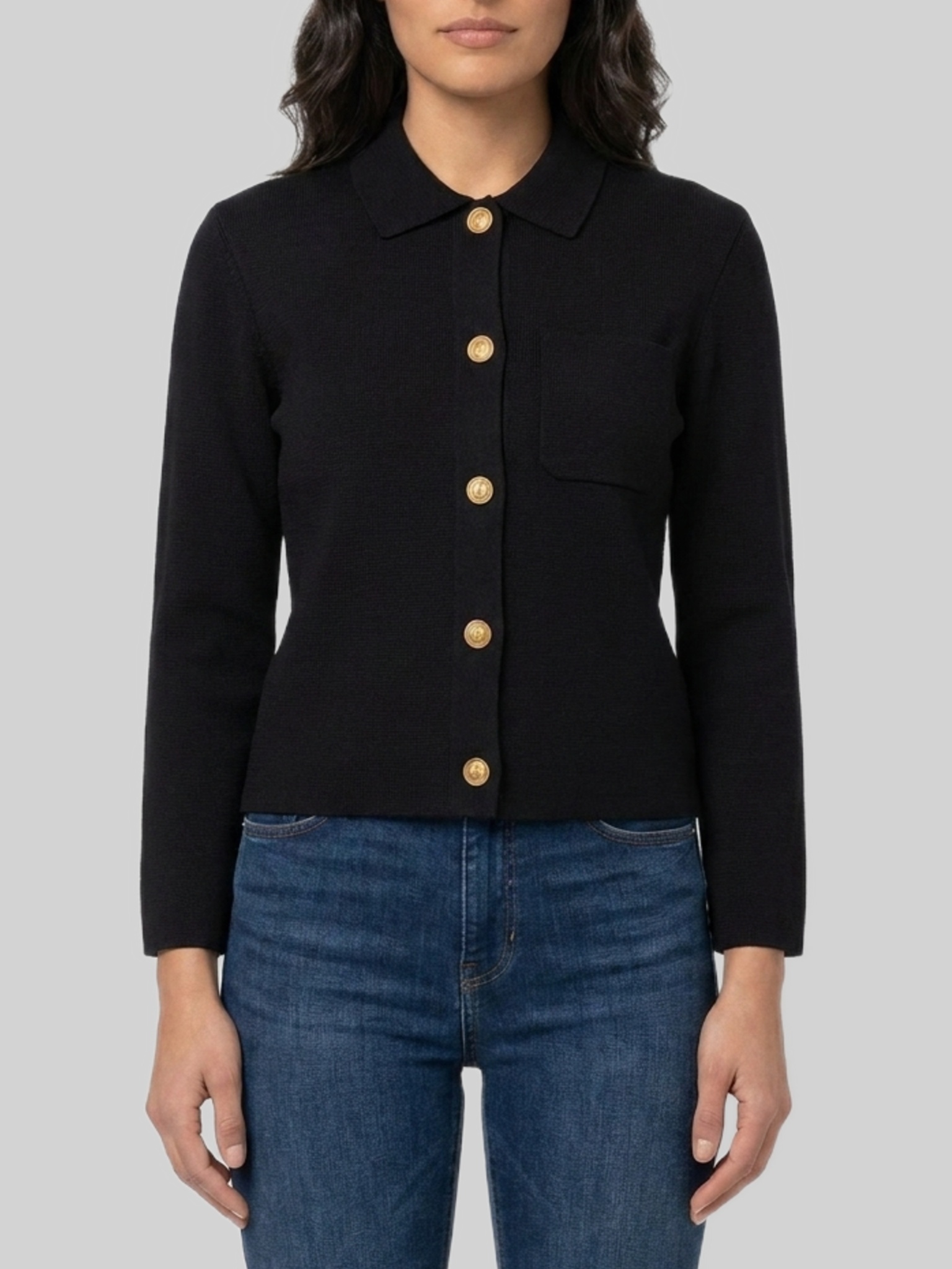 Saint Laurent Polo cardigan in wool