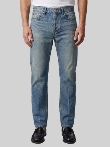 Saint Laurent Authentic Medium Blue relax tapered leg jeans