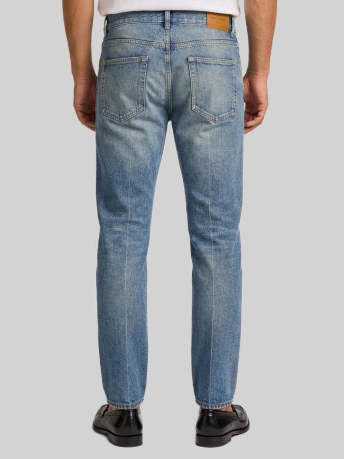 Saint Laurent Authentic Medium Blue relax tapered leg jeans
