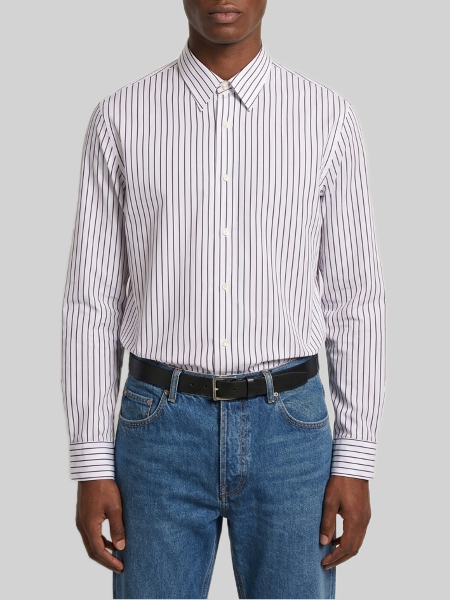 Saint Laurent Striped cotton poplin shirt