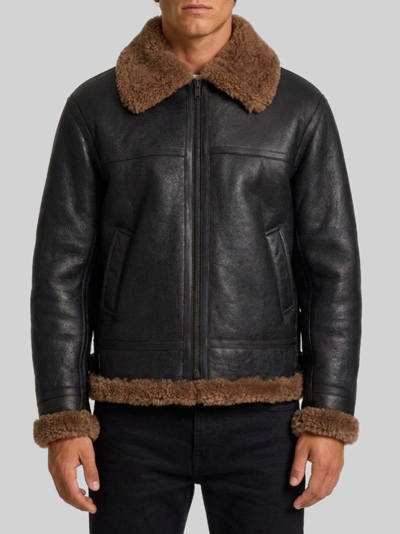 Saint Laurent Shearling biker jacket