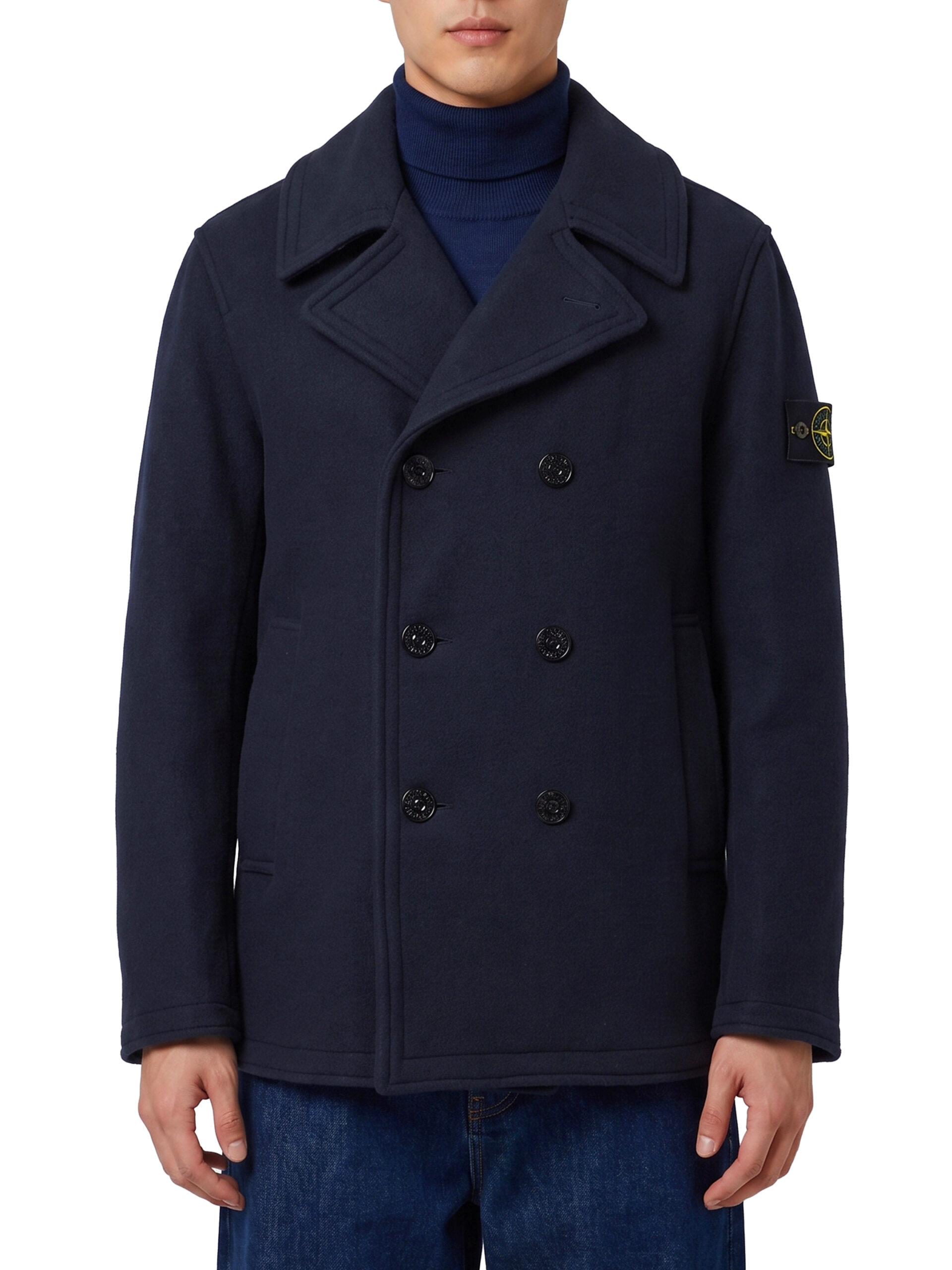 Stone Island Short Heavy Melton coat