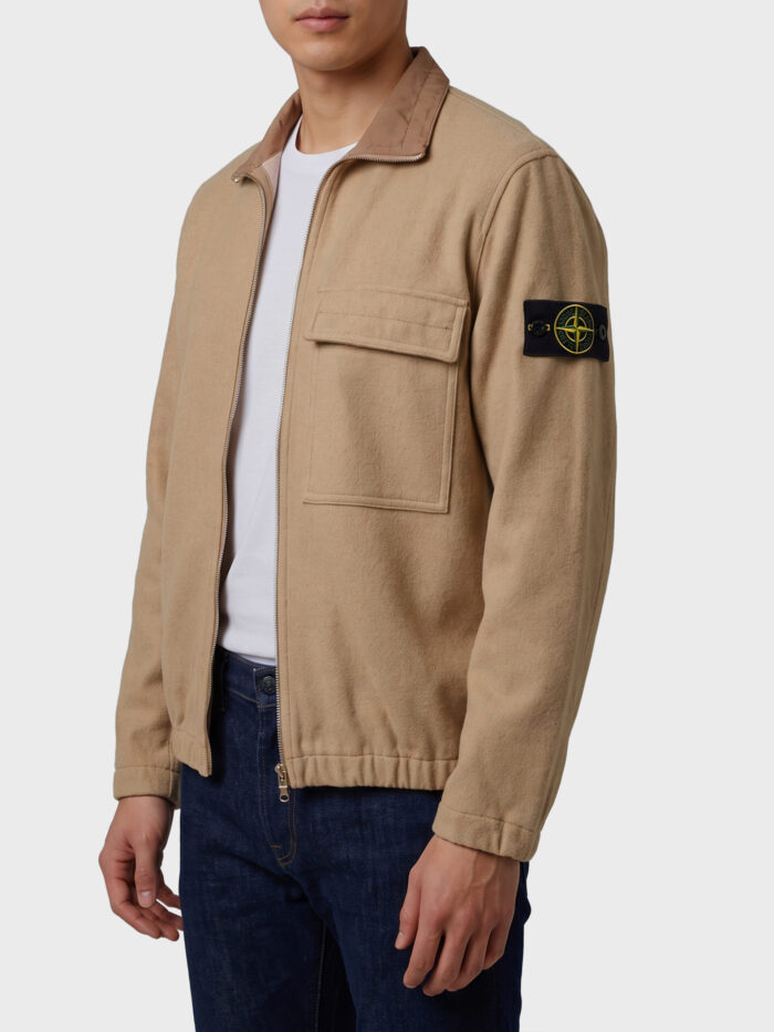 Stone Island Virgin wool and nylon overshirt