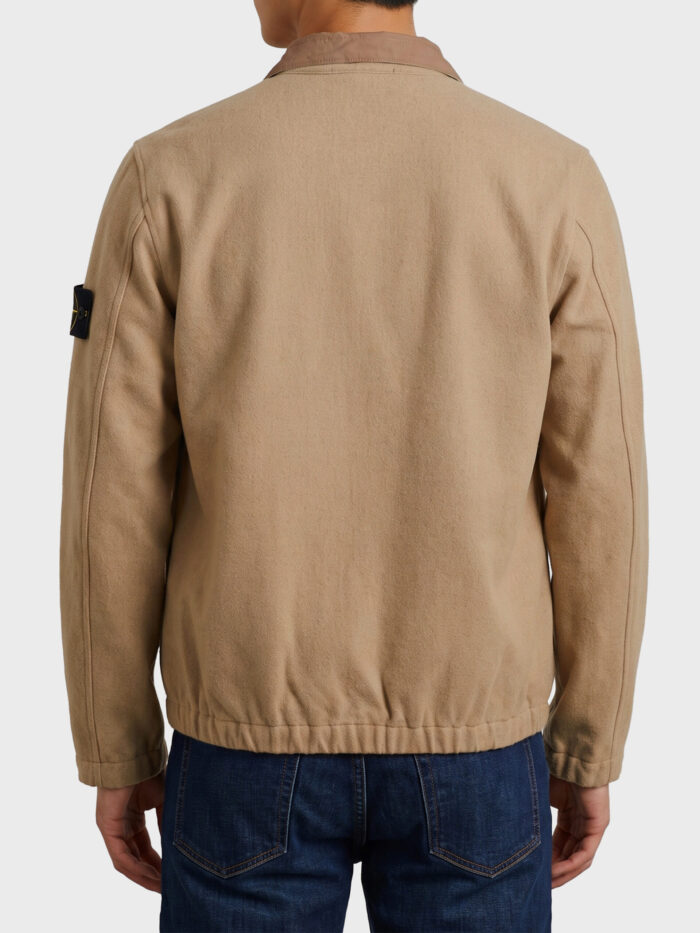 Stone Island Virgin wool and nylon overshirt