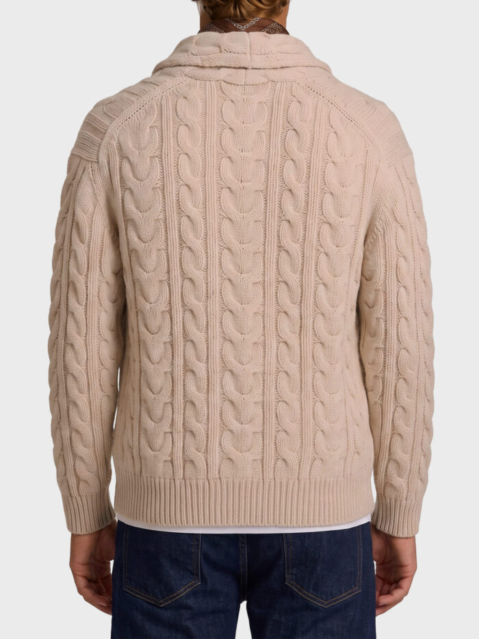 Ballantyne Braided wool cardigan