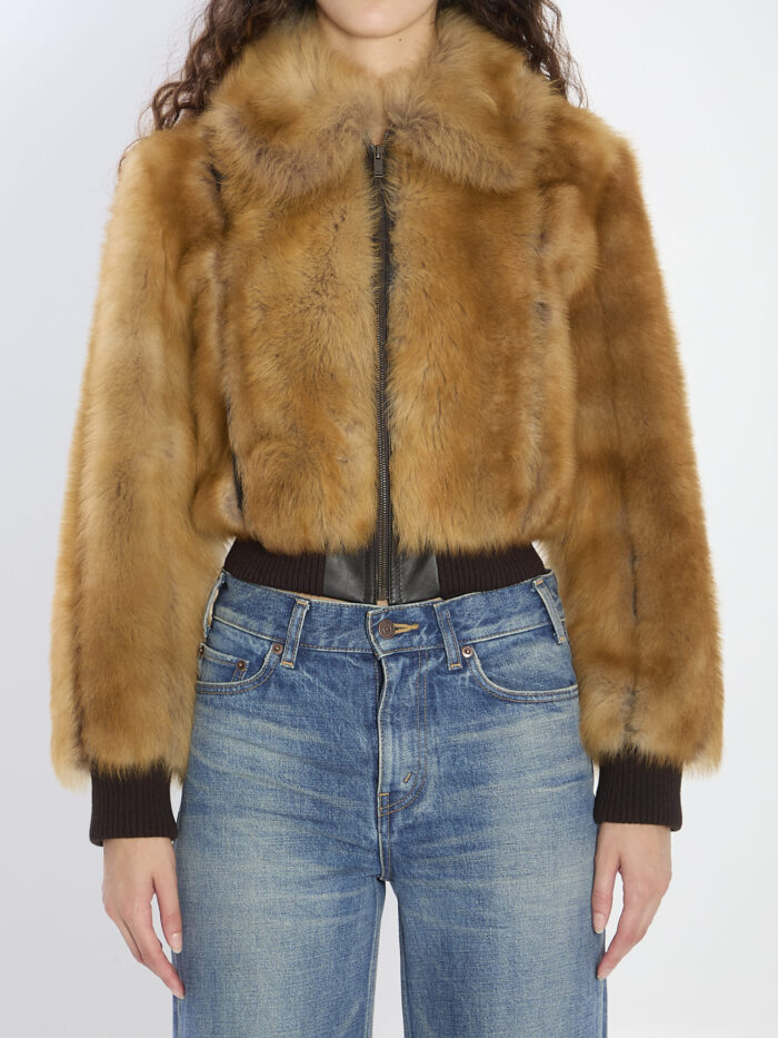 saint laurent bomber jacket in shearling Saint Laurent Bomber jacket in shearling