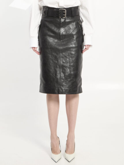Saint Laurent Pencil skirt with belt