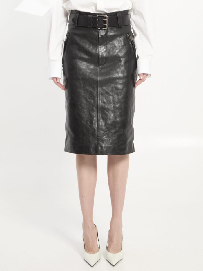 saint laurent pencil skirt with belt Saint Laurent Pencil skirt with belt