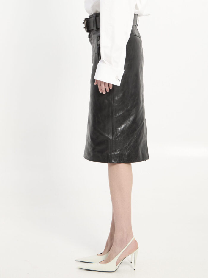 Saint Laurent Pencil skirt with belt