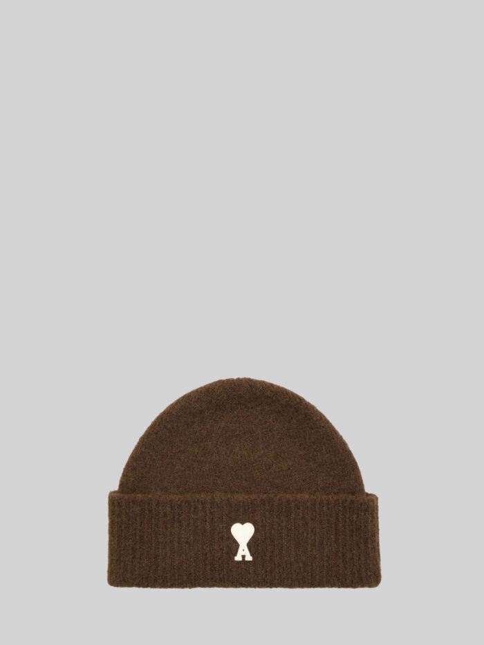 ami paris brown alpaca ami de coeur beanie Ami Paris Brown alpaca Ami de Coeur beanie