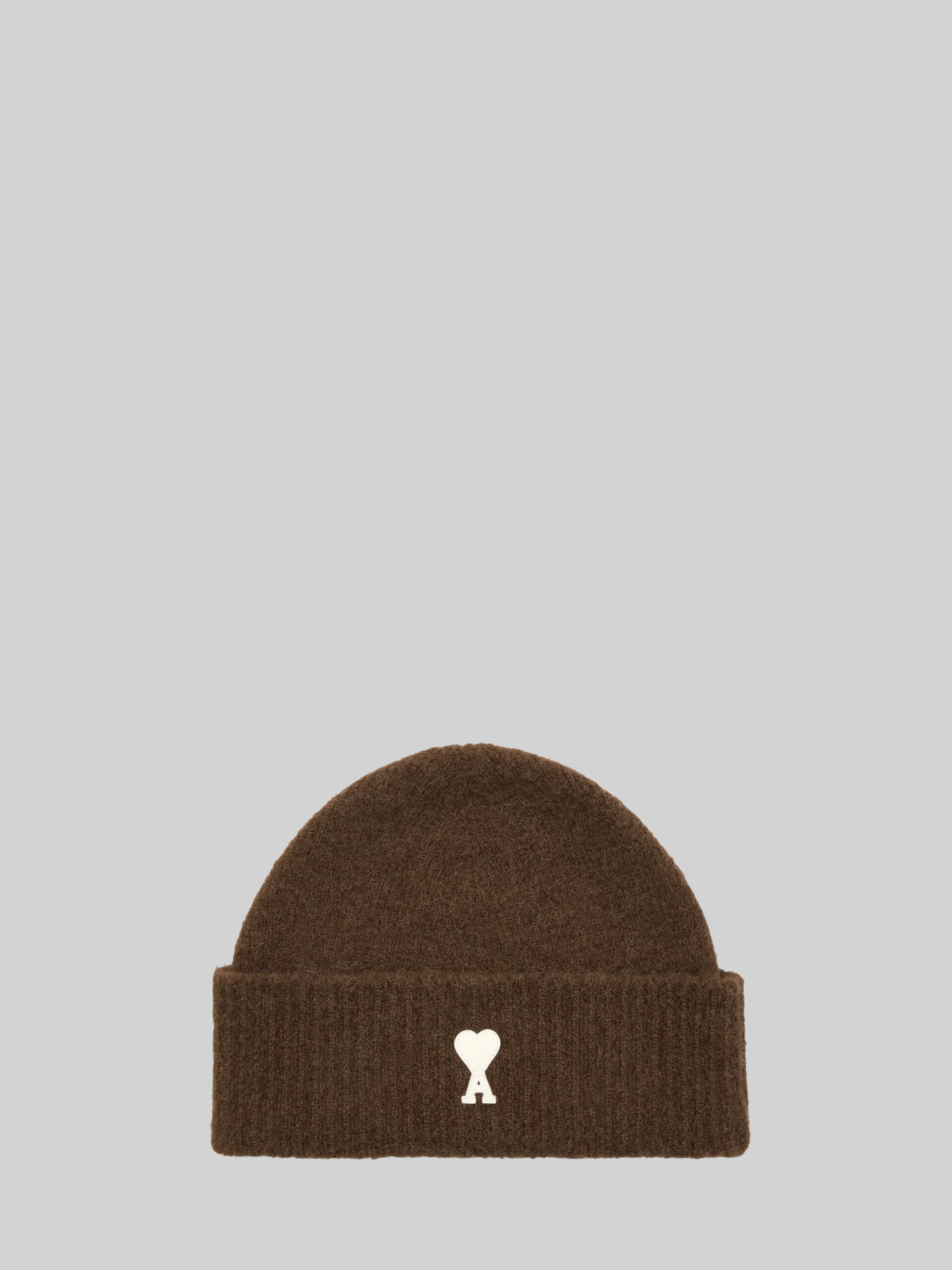 Ami Paris Brown alpaca Ami de Coeur beanie