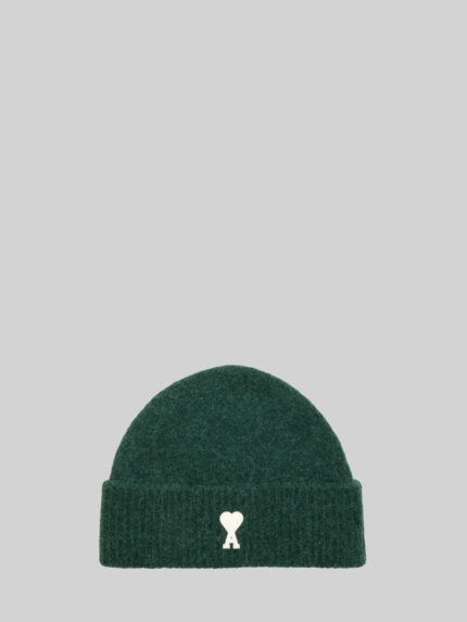 Ami Paris Green alpaca Ami de Coeur beanie