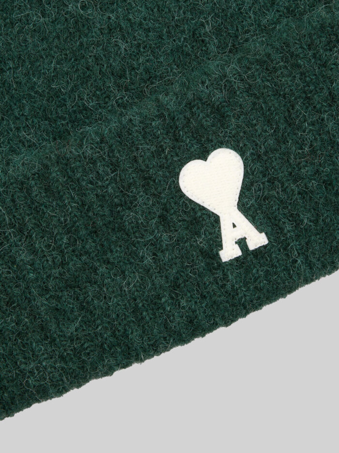 Ami Paris Green alpaca Ami de Coeur beanie