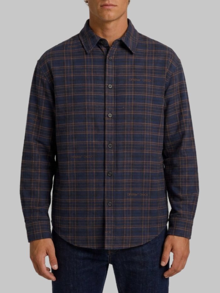 Off White Off-White Check padded overshirt