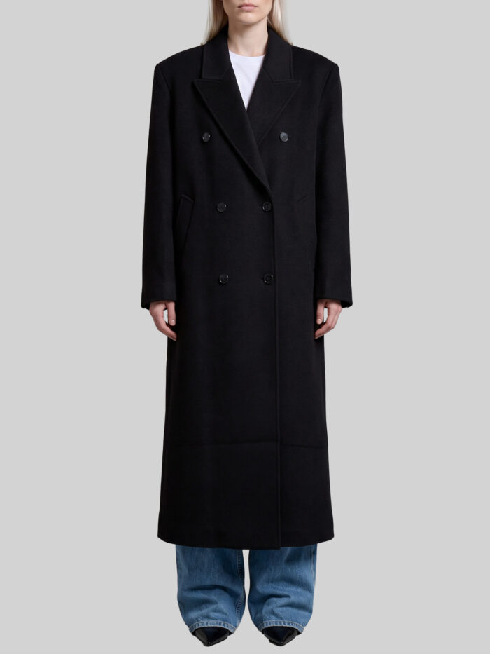 the frankie shop black gaia double breasted coat The Frankie Shop Black Gaia double-breasted coat