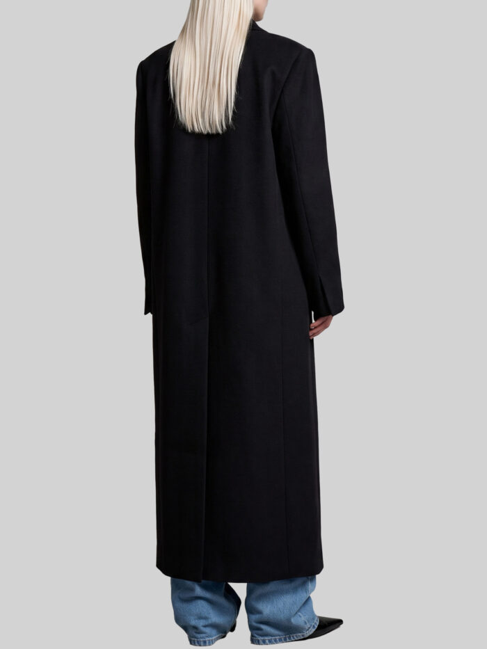 The Frankie Shop Black Gaia double-breasted coat