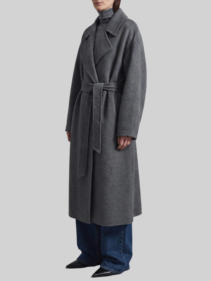 The Frankie Shop Grey Issen wool trench coat