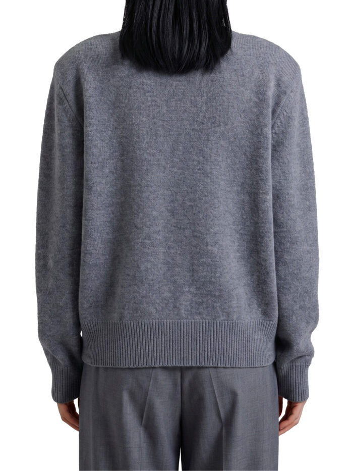 The Frankie Shop Dark grey Gala padded knit turtleneck
