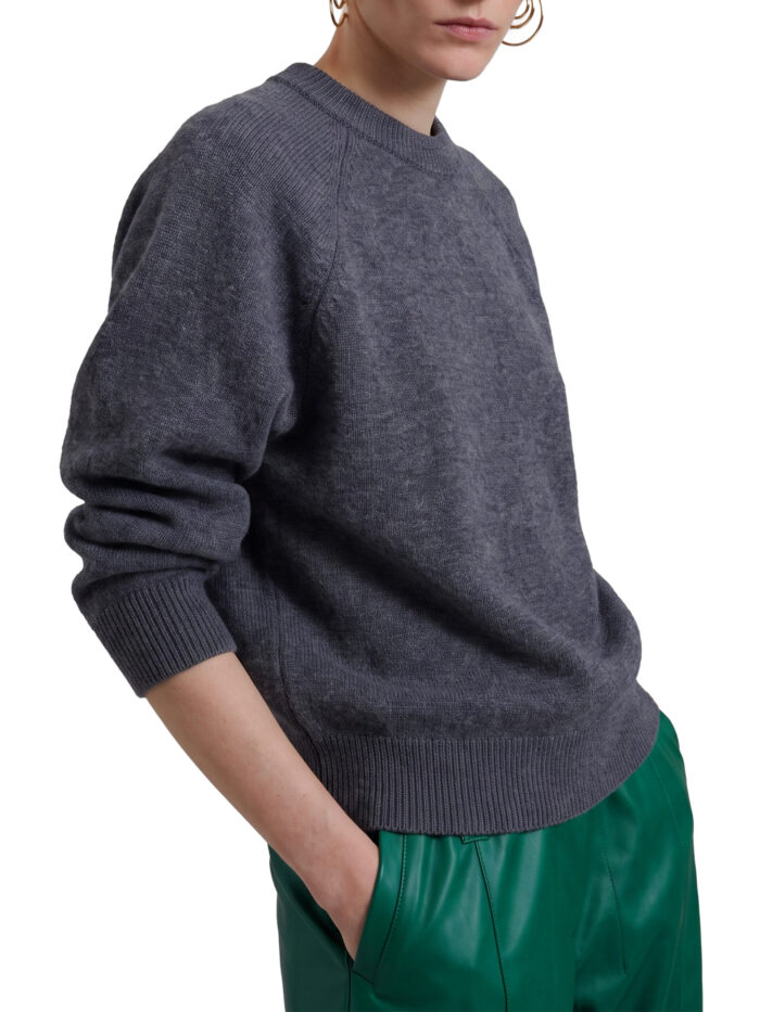 The Frankie Shop Dark grey Lina padded sweater