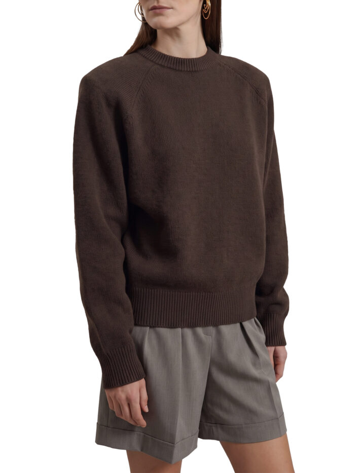 The Frankie Shop Brown Lina padded sweater