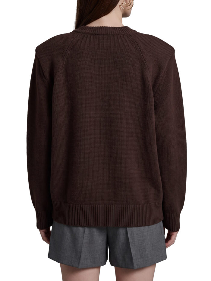 The Frankie Shop Brown Lina padded sweater