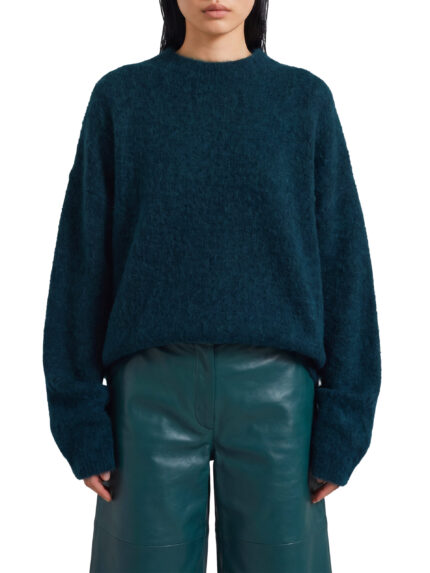 The Frankie Shop Bottle green Timea mohair fuzzy sweater