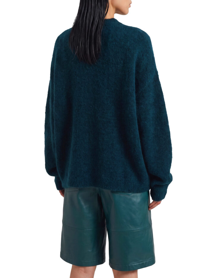 The Frankie Shop Bottle green Timea mohair fuzzy sweater