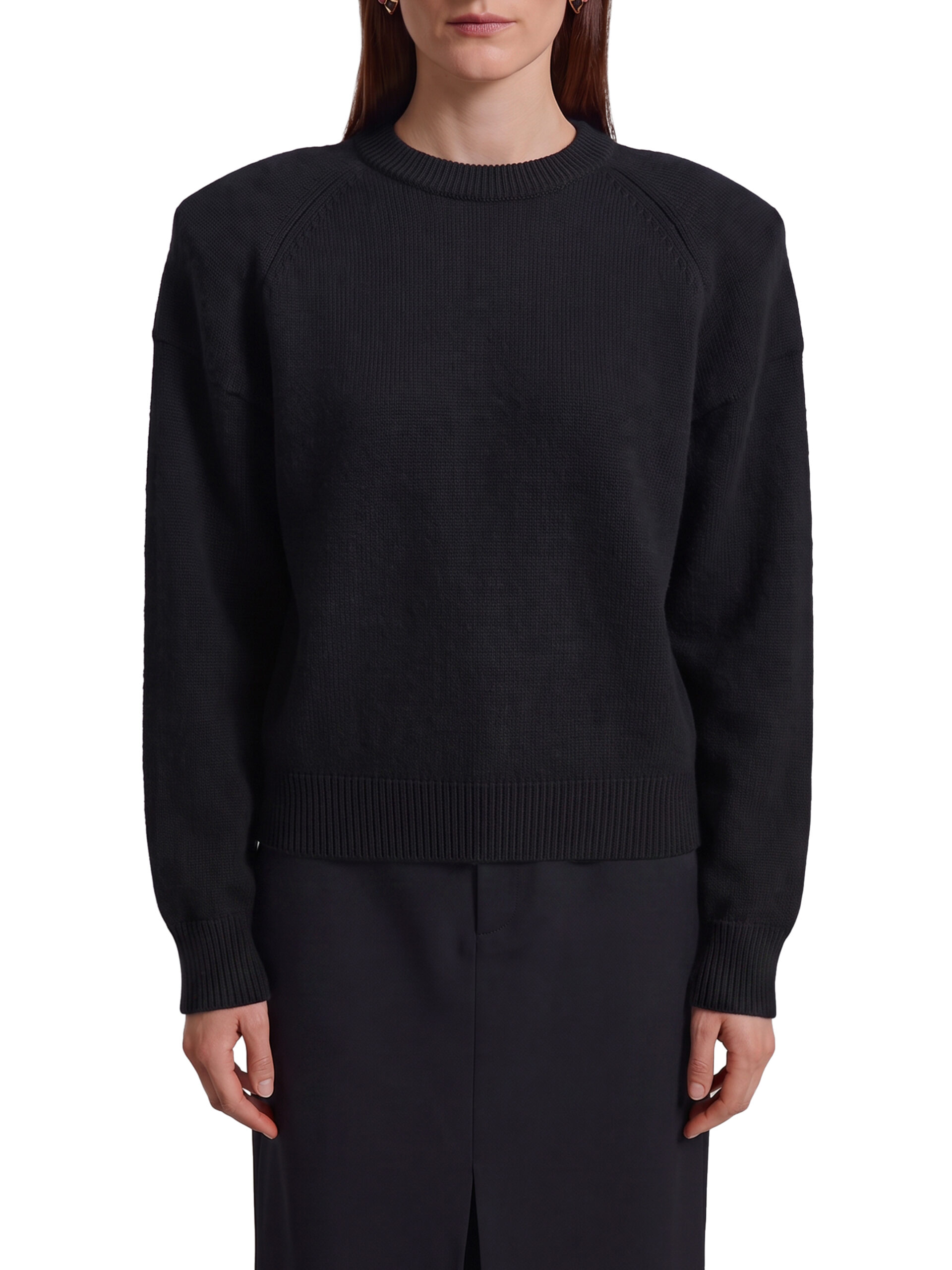 The Frankie Shop Black Lina padded sweater