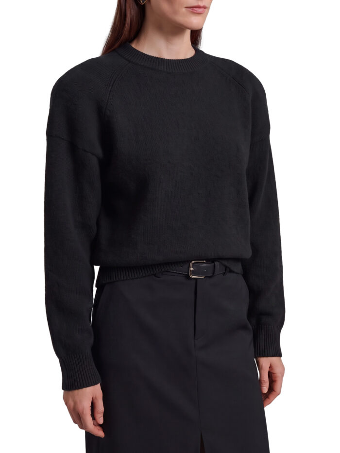 The Frankie Shop Black Lina padded sweater