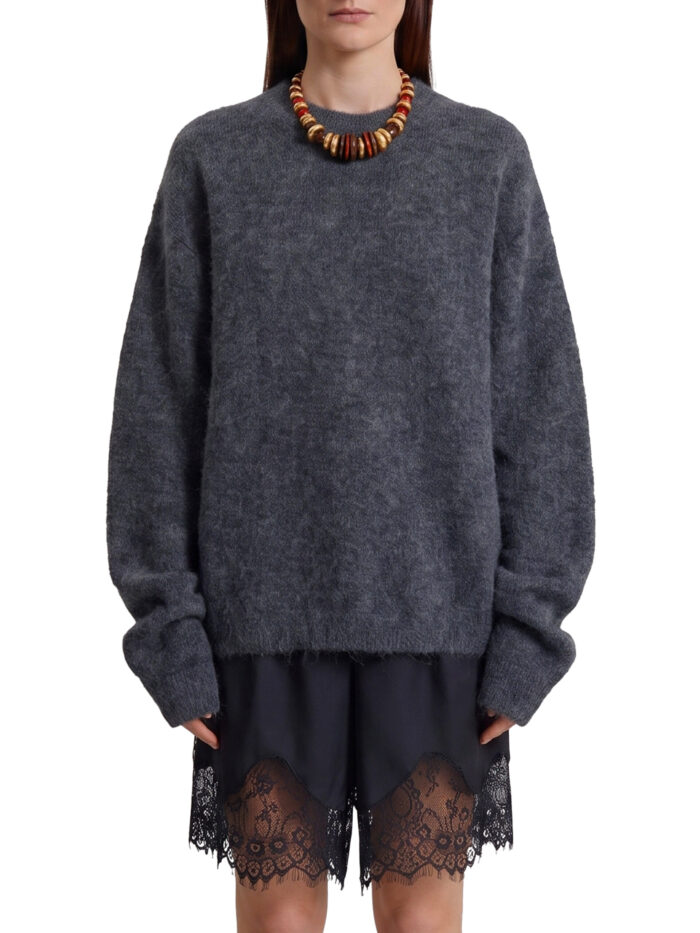 the frankie shop dark grey timea mohair fuzzy sweater The Frankie Shop Dark grey Timea mohair fuzzy sweater