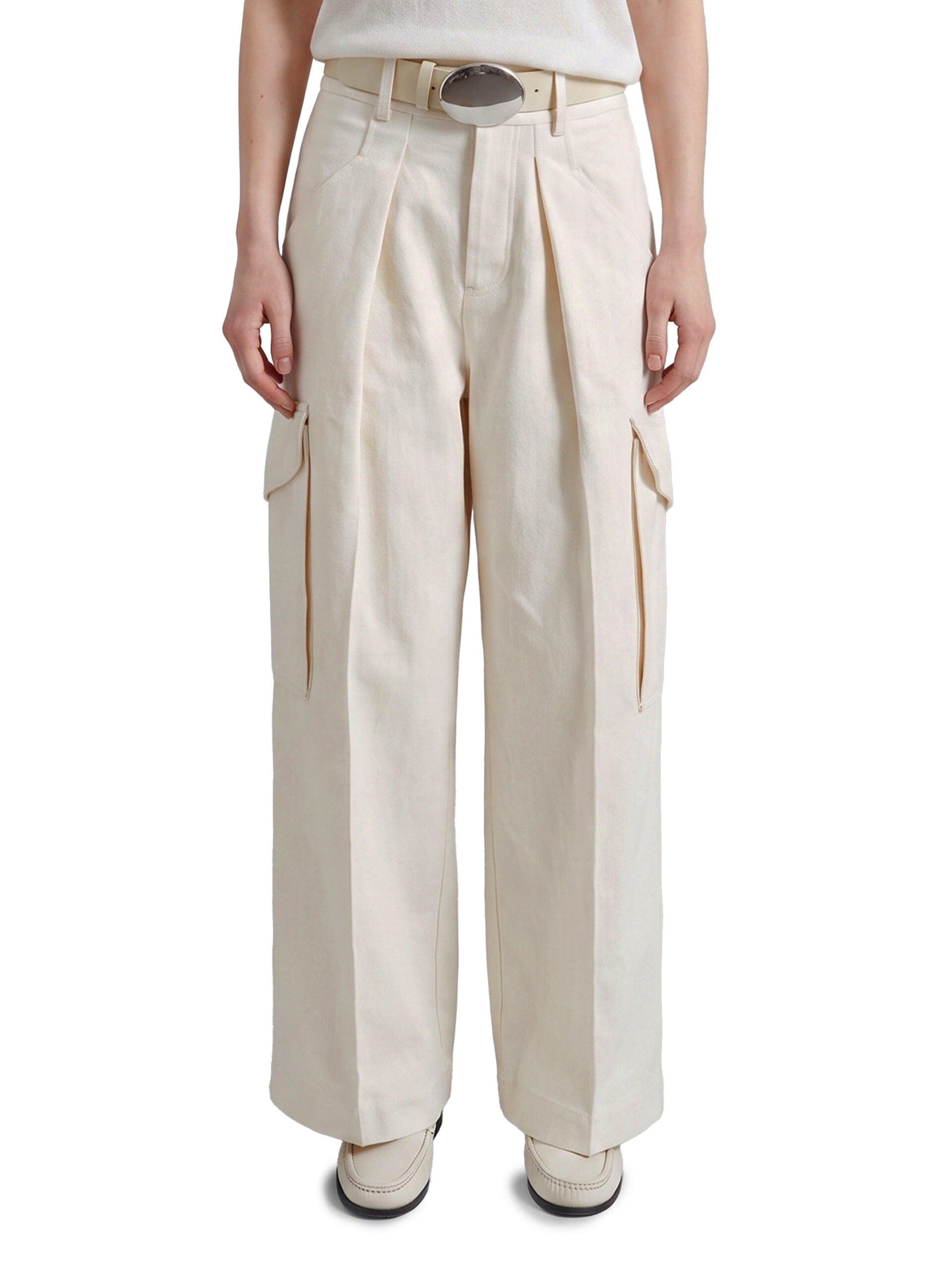 The Frankie Shop Beige Oslo cotton cargo beige