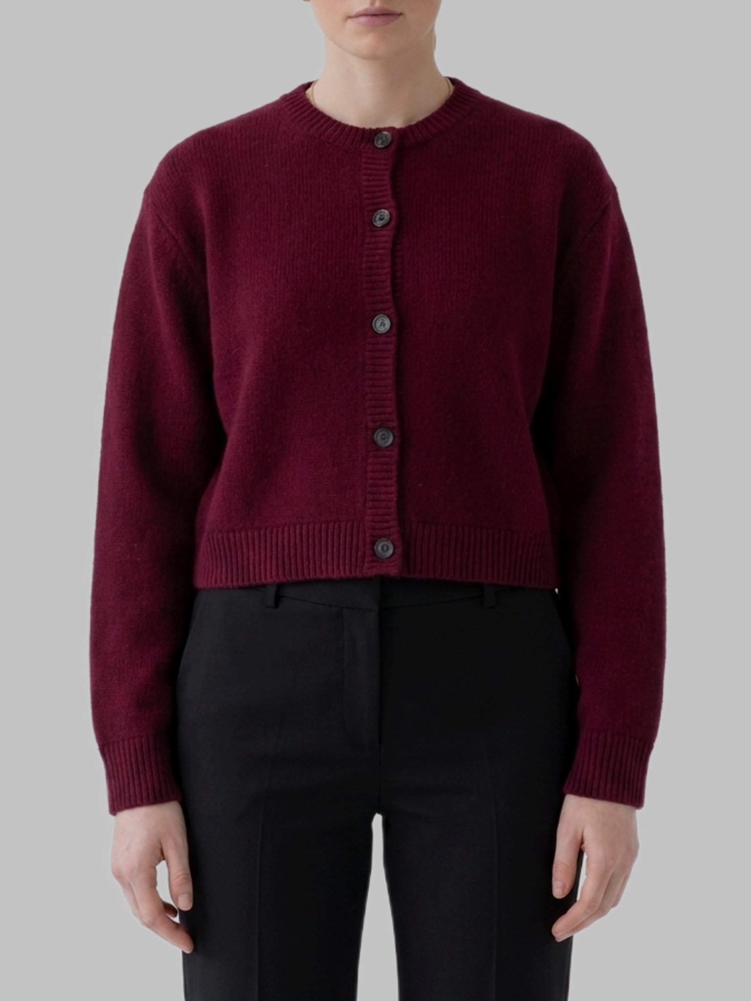 Lisa Yang Deep Plum Emmylou cardigan jacket